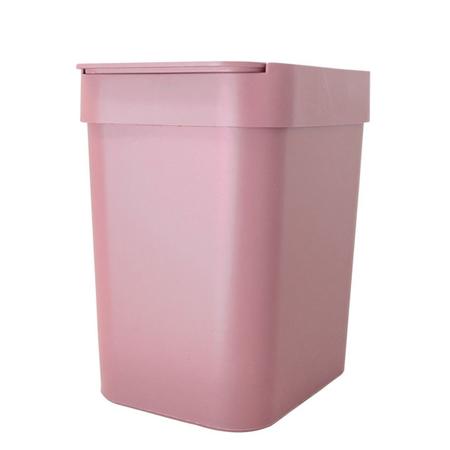 Imagem de Lixeira 2,5l Cesto De Lixo Plástico Cozinha Pia Escritório ROSA