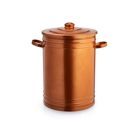 Imagem de Lixeira 30 litros rose gold tambor lata de lixo cobre