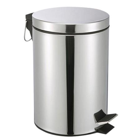 Imagem de Lixeira 5L  Aço Inox Com Pedal De Plástico Balde Interno