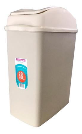 Imagem de Lixeira Basculante Para Banheiro Embutir Cesto Lixo 8,8L