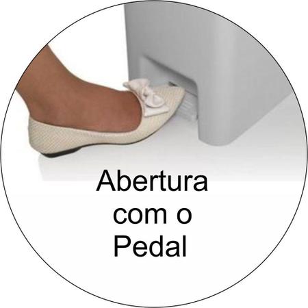 Imagem de Lixeira Click e Pedal 20 Litros Branca