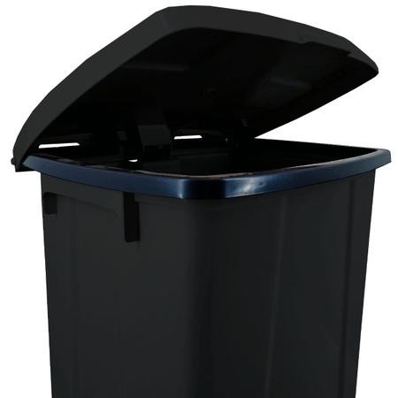 Imagem de Lixeira com Pedal 30 L Preta + Saco de Lixo 40 L 100 Unid