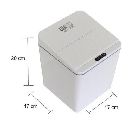 Imagem de Lixeira Com Sensor Automático 6 Litros Quadrado Para Banheiro Cozinha
