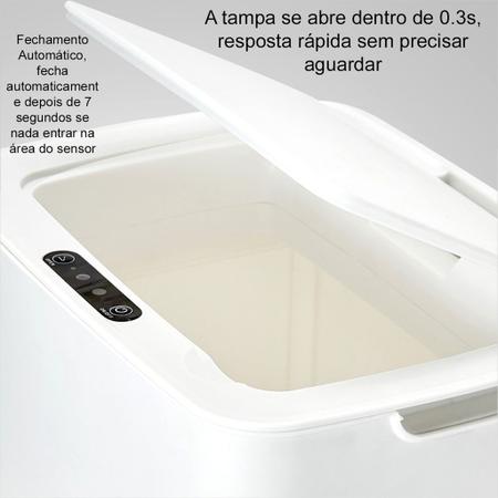 Imagem de Lixeira com Sensor Inteligente Automática 14 Litros banheiro