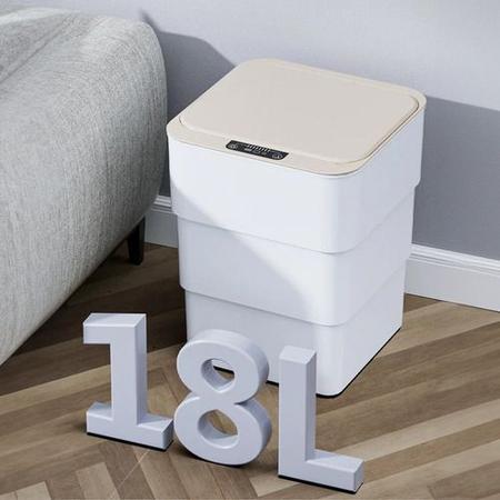 Imagem de Lixeira com Sensor Inteligente Automática 18 Litros Banheiro Cozinha Regulável