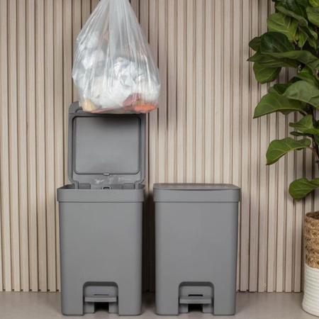 Imagem de Lixeira de Pedal OU Cesto de Lixo para Cozinha Escritório Linha Trium 12 Litros