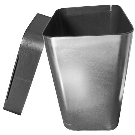 Imagem de Lixeira de Pia Cesto de Lixo 2,5L Preta ou Metalica Plástica Click Cozinha Tampa MB