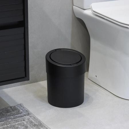 Imagem de Lixeira de Pia para Cozinha Banheiro Coza Brinox Cesto Lixo de Bancada 5 Litros Click