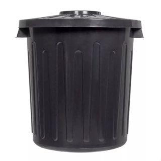 Lixeira eco 60 litros preta com tampa - 848 - Agraplast Imagem de Lixeira eco 60 litros preta com tampa - 848