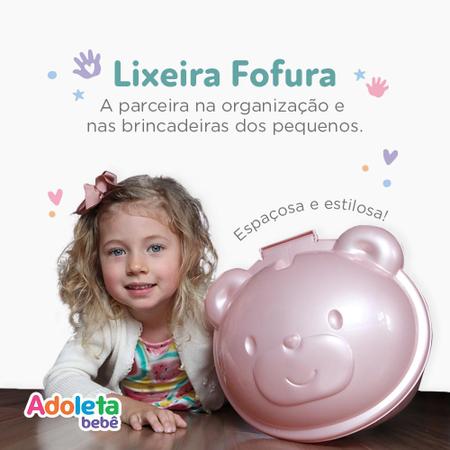 Lixeira Infantil Pedal Fofura Majestic Translúcida 12l - Adoleta Imagem de Lixeira Infantil Pedal Fofura Majestic Translúcida 12l