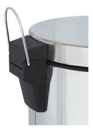 Imagem de Lixeira Inox 12 Litros Ágata Mor Com Pedal Banheiro Serviço
