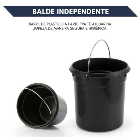 Imagem de Lixeira Inox 3L Com Pedal Emborrachado + Balde Independente