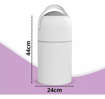 Imagem de Lixeira Mágica Antiodor 20 Fraldas Utiliza Saco de Lixo Normal Banheiro Cozinha Quarto