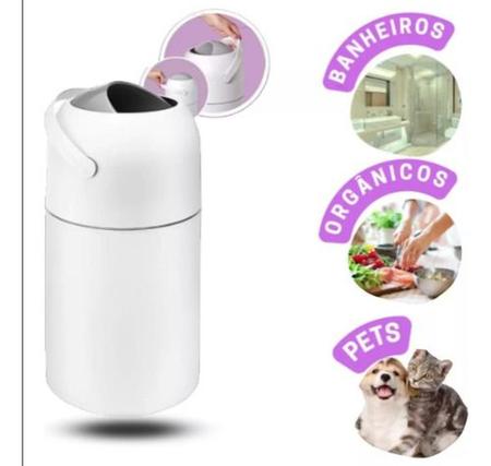 Imagem de Lixeira Mágica Antiodor 20 Fraldas Utiliza Saco de Lixo Normal Banheiro Cozinha Quarto