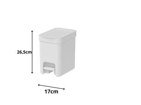 Imagem de Lixeira Pedal C/ Tampa 6 Litros Cozinha/banheiro Cesto/lixo