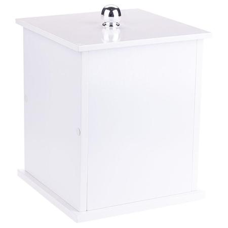 Imagem de Lixeira Quadrada Branca Para Banheiro 26cm Capacidade 6,2l