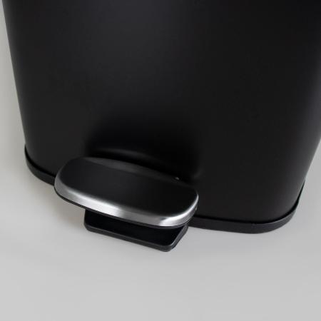 Imagem de Lixeira Quadrada preta 6 litros Healer