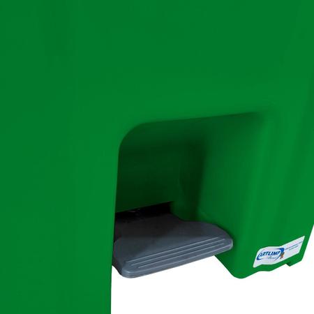 Imagem de Lixeira Quadrada Verde com Pedal P30 30 Litros JSN