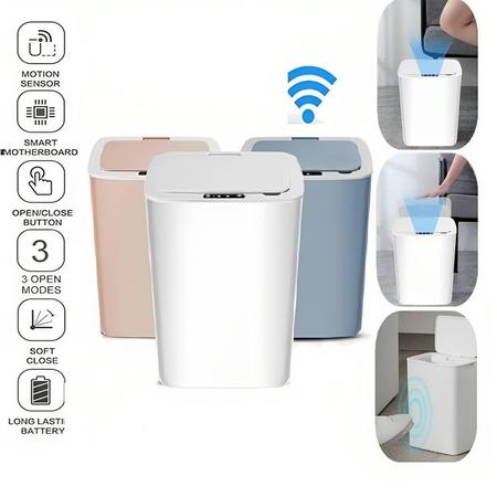 Imagem de Lixeira Sensor Automática Inteligente de Banheiro Cozinha Escritório 14 Litros - M&C