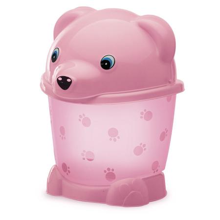 Lixeira Urso com Pé Adoleta Translucida Rosa 0853/96 - Adoletá Imagem de Lixeira Urso com Pé Adoleta Translucida Rosa 0853/96