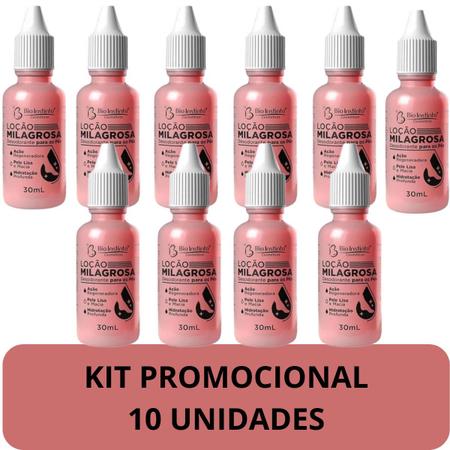 Imagem de Loção Milagrosa Bio Instinto Desodorante Para os Pés Frasco 30ml Kit Promocional 10 Unidades