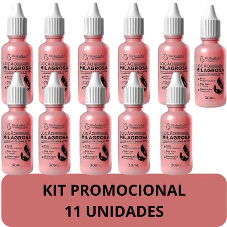 Imagem de Loção Milagrosa Bio Instinto Desodorante Para os Pés Frasco 30ml Kit Promocional 11 Unidades