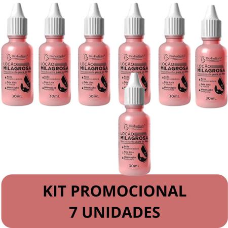Imagem de Loção Milagrosa Bio Instinto Desodorante Para os Pés Frasco 30ml Kit Promocional 7 Unidades