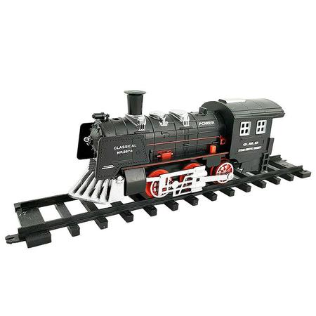 Conjunto de trem elétrico Brinquedo-clássico Conjuntos de trem - crianças  Trem Brinquedos-bateria alimentado motor locomotiva com som e luzes, kits