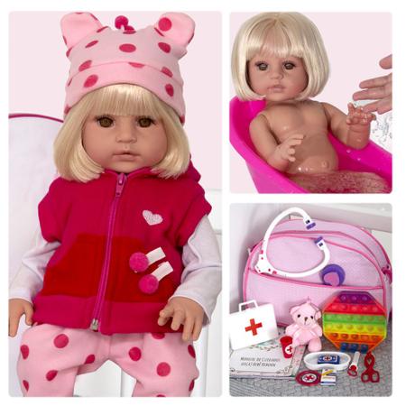 Boneca Bebê Reborn Real Girafinha Loira Bolsa Maternidade - Cegonha Reborn  Dolls - Bonecas - Magazine Luiza