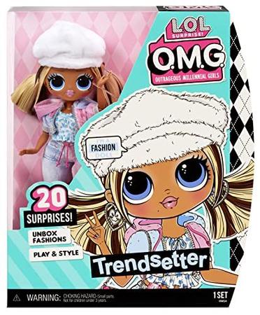 Imagem de LOL Surpresa OMG Trendsetter Fashion Doll com 20 surpresas  Grande presente para crianças de 4 anos