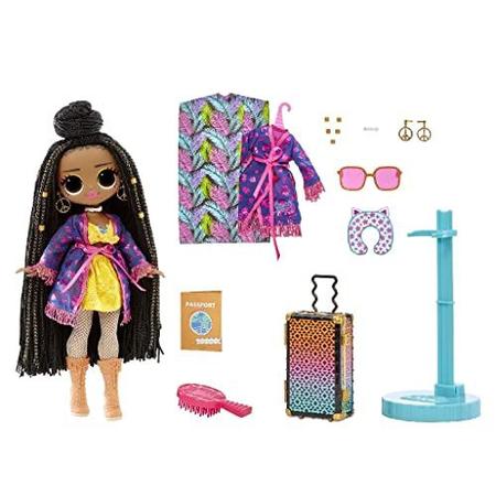 LOL Surpresa OMG World Travel Sunset Fashion Doll com 15 surpresas