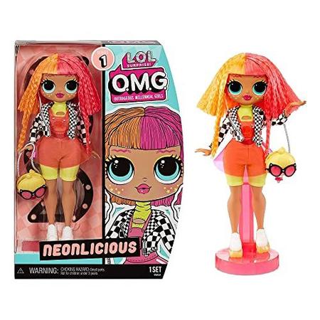 Imagem de LOL Surprise OMG Neonlicious Fashion Doll - Grande presente para crianças de 4 anos