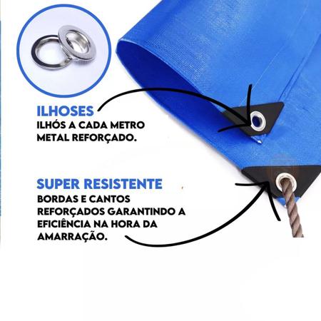 Imagem de Lona Carreteiro 5x8 180g Piscina Caminhão Camping +Corda 10M