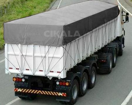 Imagem de Lona Ck600 Cinza 8.5x4.5 Metros em Pvc Com Ilhós em Latão Para Caminhão e Transporte de Carga em Geral