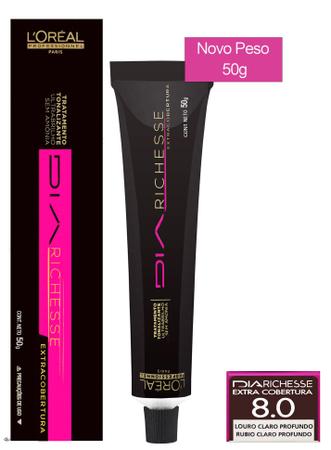 Loreal Dia Richesse Tonalizante 8.0 Louro Claro Profundo 50g - Loreal  Professionnel - Tonalizante de Cabelo - Magazine Luiza