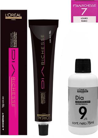 Kit Tonalizante Loreal Richesse 7.0 Louro Profundo + Emulsão