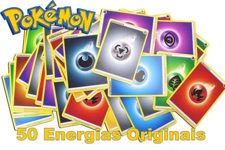 Lote de 10 energias do jogo de cartas Pokemon TCG de diversos tipos