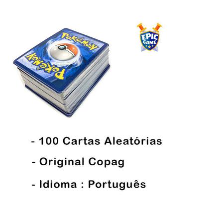 Lote Pack Pokémon 100 Cartas Aleatórias sem Nenhuma Repetida - Copag - Deck  de Cartas - Magazine Luiza