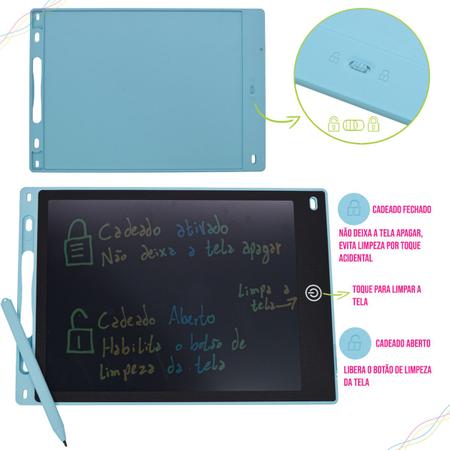 Tablet Mágico Para Desenho 10 Polegadas - Alma Azul