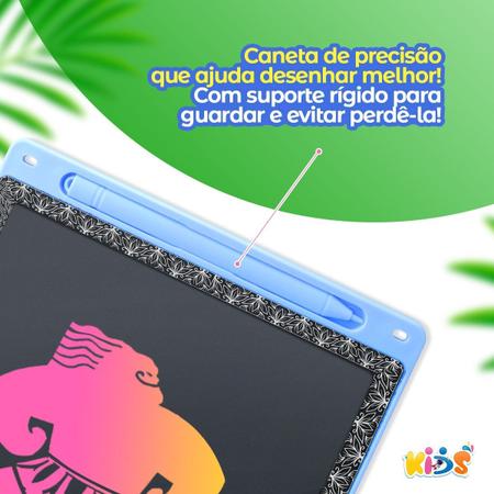 Imagem de Lousa Mágica azul moana LED LCD tablet infantil + Caneta educativo presente criança menina