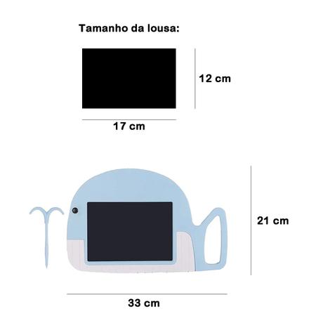 Imagem de Lousa Mágica com caneta Divertida Infantil LCD Baleia