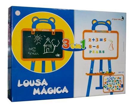 Imagem de Lousa mágica infantil com pedestal 3x1 importway