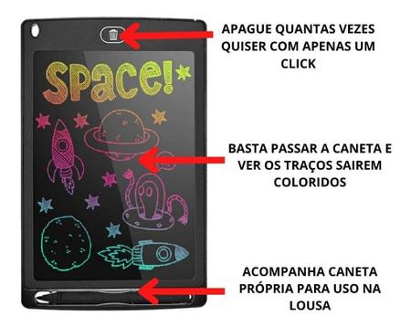 Imagem de Lousa Mágica Infantil Digital 10 Lcd Tablet Desenho Grande