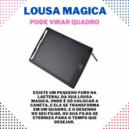 Lousa Mágica Lcd Tablet Escrever Pintar e Desenhar 12 Polega - Online -  Lousa Mágica - Magazine Luiza