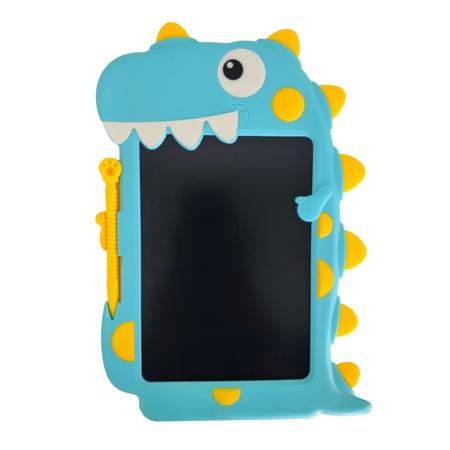 Imagem de Lousa Mágica Tablet Quadro Infantil Tela LCD 8,5 Polegadas Formato Dinossauro Com Caneta E Escrita