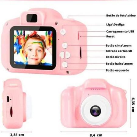 Imagem de LOVE BABY-Mini-câmera digital de 2 polegadas com tela HD recarregável para crianças Brinquedos fotográficos fofos