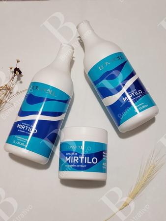 Imagem de Lowell Mirtilo Shampoo Condicionador 1 Litro E Máscara 450g Tratamento Para Todos Os Tipos De Cabelos Hidratação Promove Brilho Intenso E Maciez