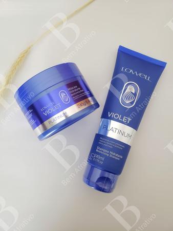 Imagem de Lowell Violet Platinum Shampoo E Máscara Neutraliza Tons Amarelados Alaranjados Matiza Promovendo Hidratação E Brilho Intenso