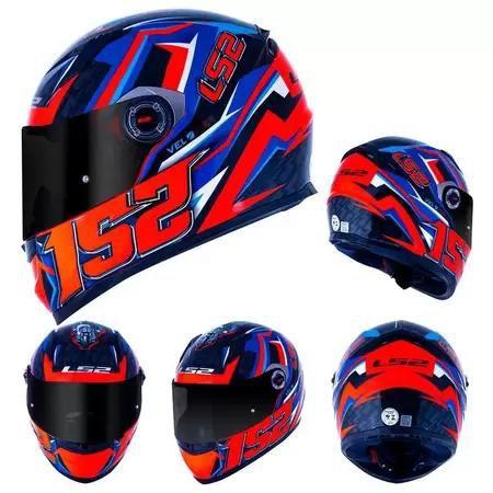 Imagem de Ls2 capacete ff358 veloxer orange 60/l - masculino - feminino - motoqueiro - moto boy