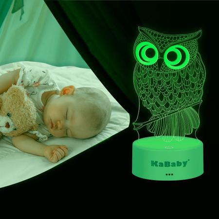 Imagem de Luminária 3D Infantil Rgb Coruja KaBaby
